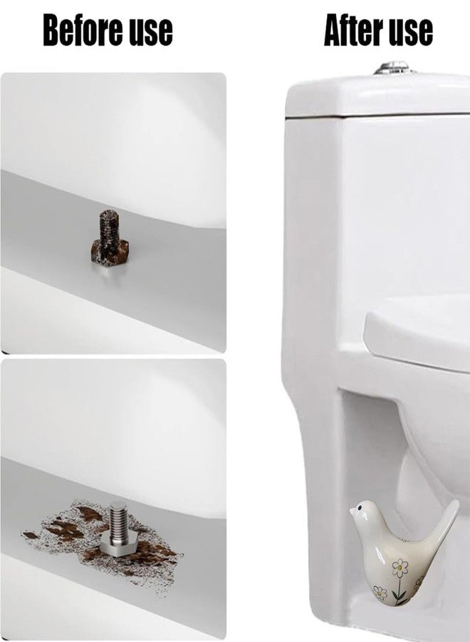 Pujipu 2PCS Toilet Bolt Covers Decorative, Cute Bird Toilet Screw Cover Caps, Ceramic Toilet Bolt Caps Decorative, Funny Bathroom Accessories, No Tools Easy Installation Bathroom Decor (White) - Image 4